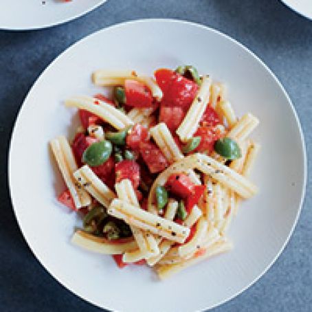 Pasta with Fresh Puttanesca Sauce
