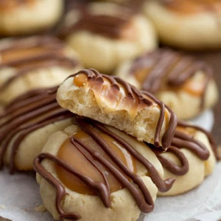 TWIX THUMBPRINT COOKIES