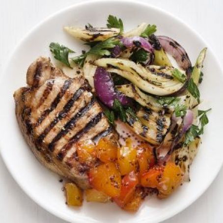 Grilled Pork with Nectarines