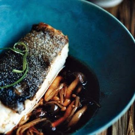 BLACK COD w/ENOKI & SANSHO PEPPER