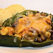 Cheesy Chicken and Corn Stuffed Chiles
