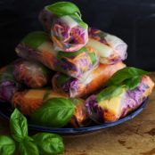 Melon Basil Summer Rolls