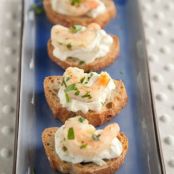 Cheesy Shrimp on Grits Toast