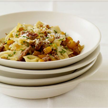 Farfalle with Spicy Sausage and Butternut Squash