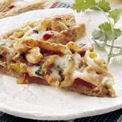 Bread Machine Chicken Fajita Pizza