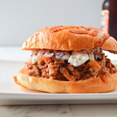 Slow Cooked Bourbon Peach BBQ Pulled Pork