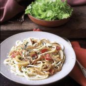 Linguine with Onion, Bacon, and Parmesan