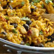 Pumpkin and Black Bean Cheesy Enchilada Skillet