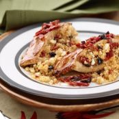 Couscous Stuffed Chicken Breast with Feta, Sun-Dried Tomatoes and Kalamata Olives