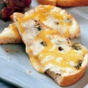 Grilled Double-Cheese and Herb Bread