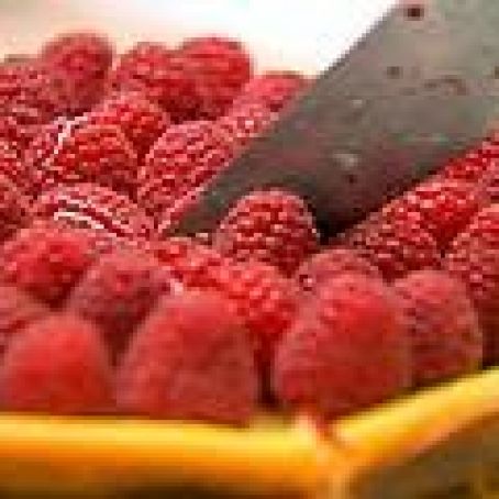 Ricotta Cheesecake with Fresh Raspberries
