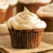 Apple Cupcakes with Cinnamon-Marshmallow Frosting