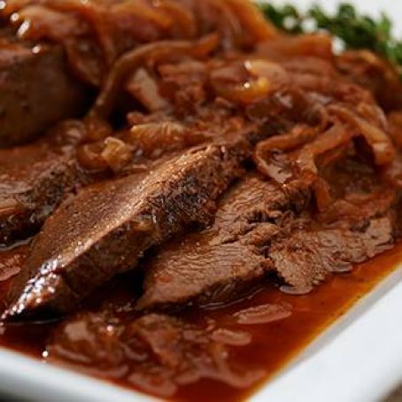 Slow Cooker Brisket with Caramelized Onions