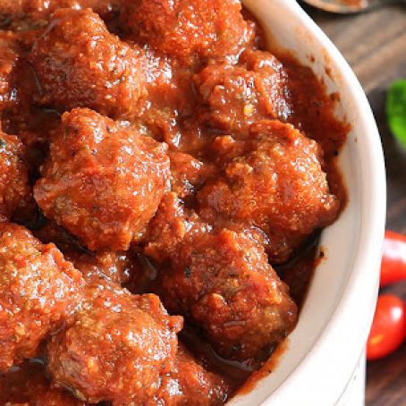 Crockpot Italian Meatballs and Marinara