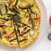 Savory Spring Vegetable and Goat Cheese Tart