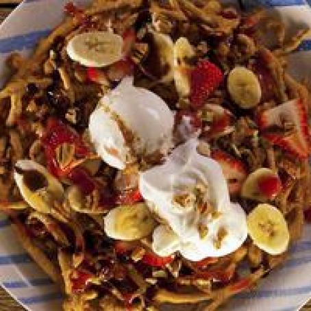 Banana Split Funnel Cake