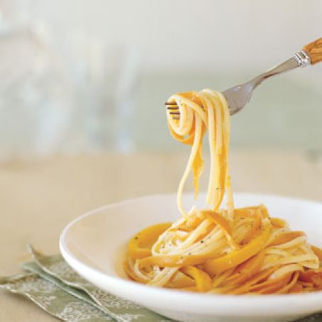 Linguine with Carrot Ribbons and Lemon-Ginger Butter