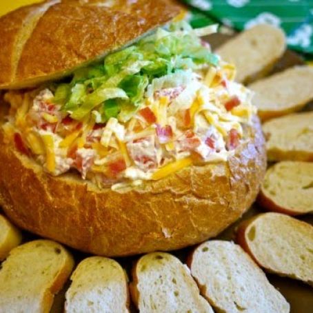 Dip - Scrumptious Chicken Club Bread Bowl Dip