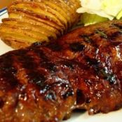 Steak and Hasselback Potatoes