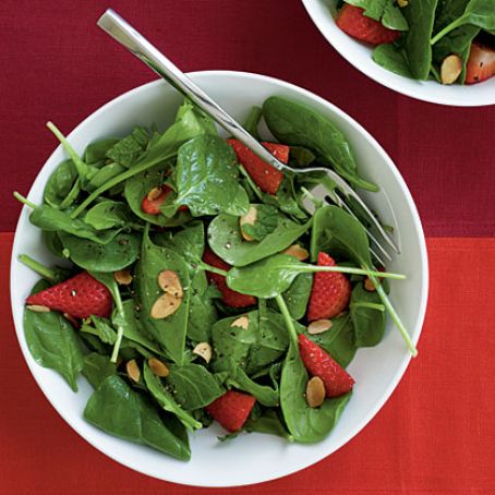 Spinach Strawberry Salad with Easy Herb Vinaigrette