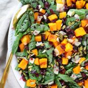 Roasted Butternut Squash Spinach Salad