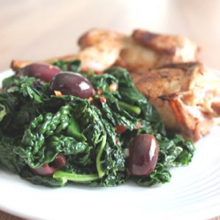 Moroccan Grilled Quail with Sauteed Kale