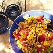 Charred Corn Salad with Basil and Tomatoes