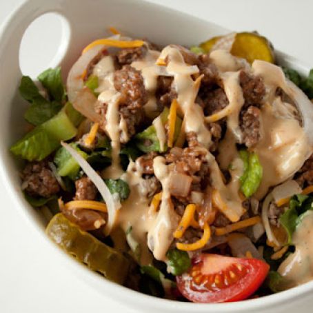 Cheeseburger Salad with Big Mac Sauce