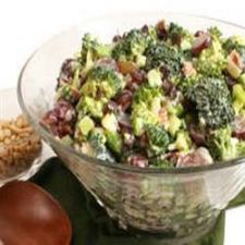 Bacon Broccoli Salad with Raisins and Sunflower Seeds