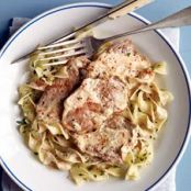 Chicken Paillards with sour cream - paprika sauce