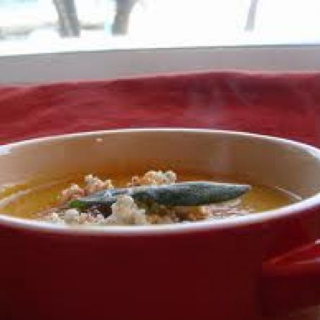 Sage Butternut Squash Soup with Brown Rice