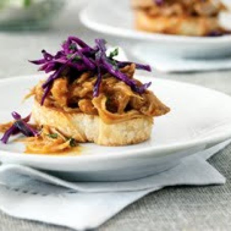 Smoky Pulled Pork on Sourdough Toasts