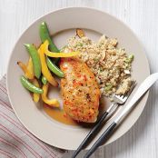 Glazed Chicken with Almond Quinoa