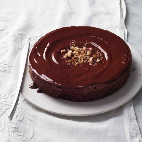 Flourless Chocolate-Walnut Cake (Overnight)