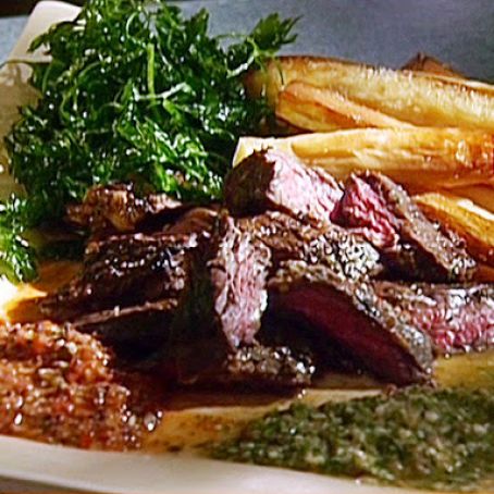 Skirt Steak with Chimichurri Sauce by Emeril Lagasse
