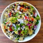 Quinoa Salad with Black Beans, Avocado and Cumin-Lime Dressing