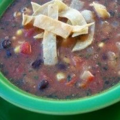 Black Bean Tortilla Soup (Slow Cooker)