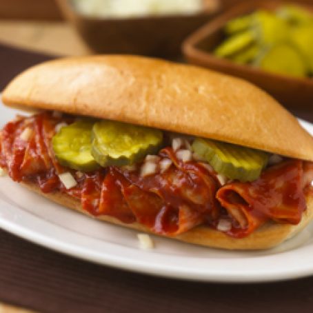 SAUCY HAM SANDWICHES