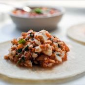 SOFT TACOS w/SCRAMBLED TOFU & TOMATOES