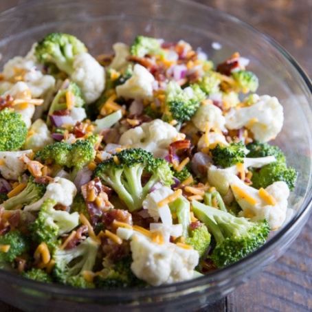 Cauliflower & Broccoli Salad