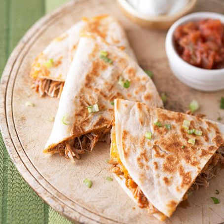 Barbeque Chicken and Cheddar Quesadillas