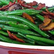 Dinosaur Sauteed Green Beans with Onions and Mushrooms