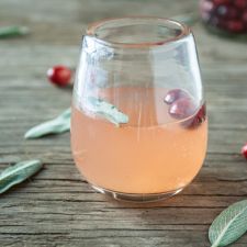 Cranberry-Sage Champagne Cocktails
