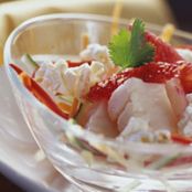 Blood Orange-Scallop Seviche