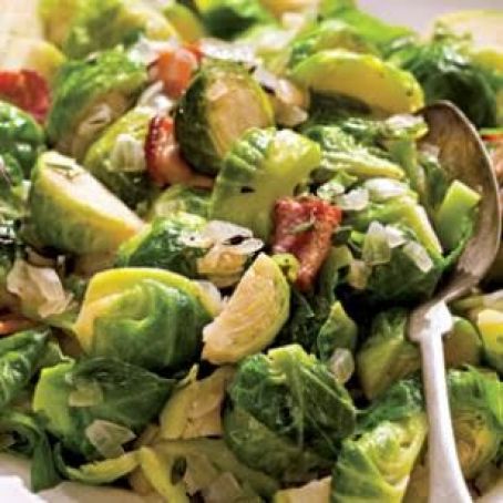 Brussels Sprouts with Bacon & Onions