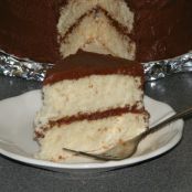 Old-Fashioned Yellow Cake w/ Chocolate Frosting