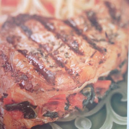 Spinach Stuffed Veal or Pork Chops