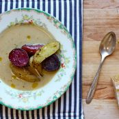 ROASTED GARLIC SOUP WITH ROSEMARY ROASTED POTATOES