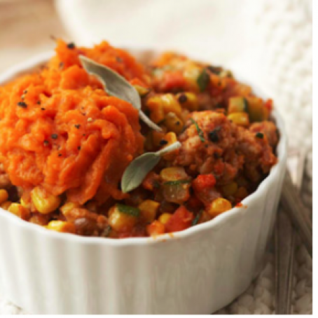 Turkey and Sweet Potato Shepherd's Pie