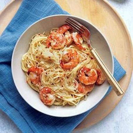 Angel Hair Pasta With Spicy Shrimp